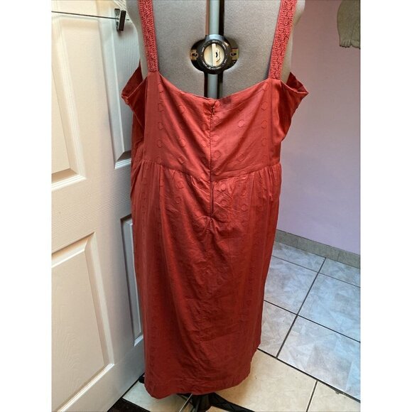 n DENIM 24/7 casual sleeveless rust color dres 34W - Picture 2 of 2